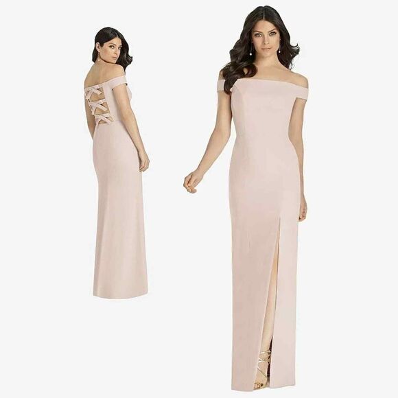 Dessy Collection by Vivian Diamond Cameo Bridesmaid Dress Style 3040 Womens 6 - Picture 9 of 15
